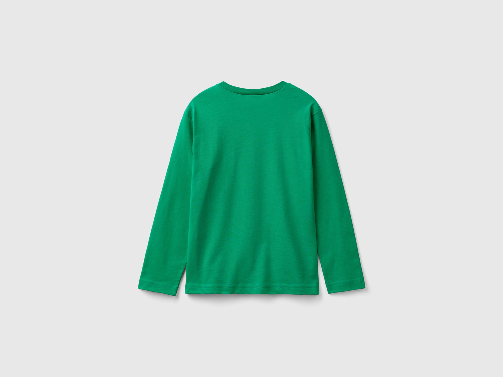Maglietta manica lunga con stampa da bambino verde 2 | Benetton Outlet