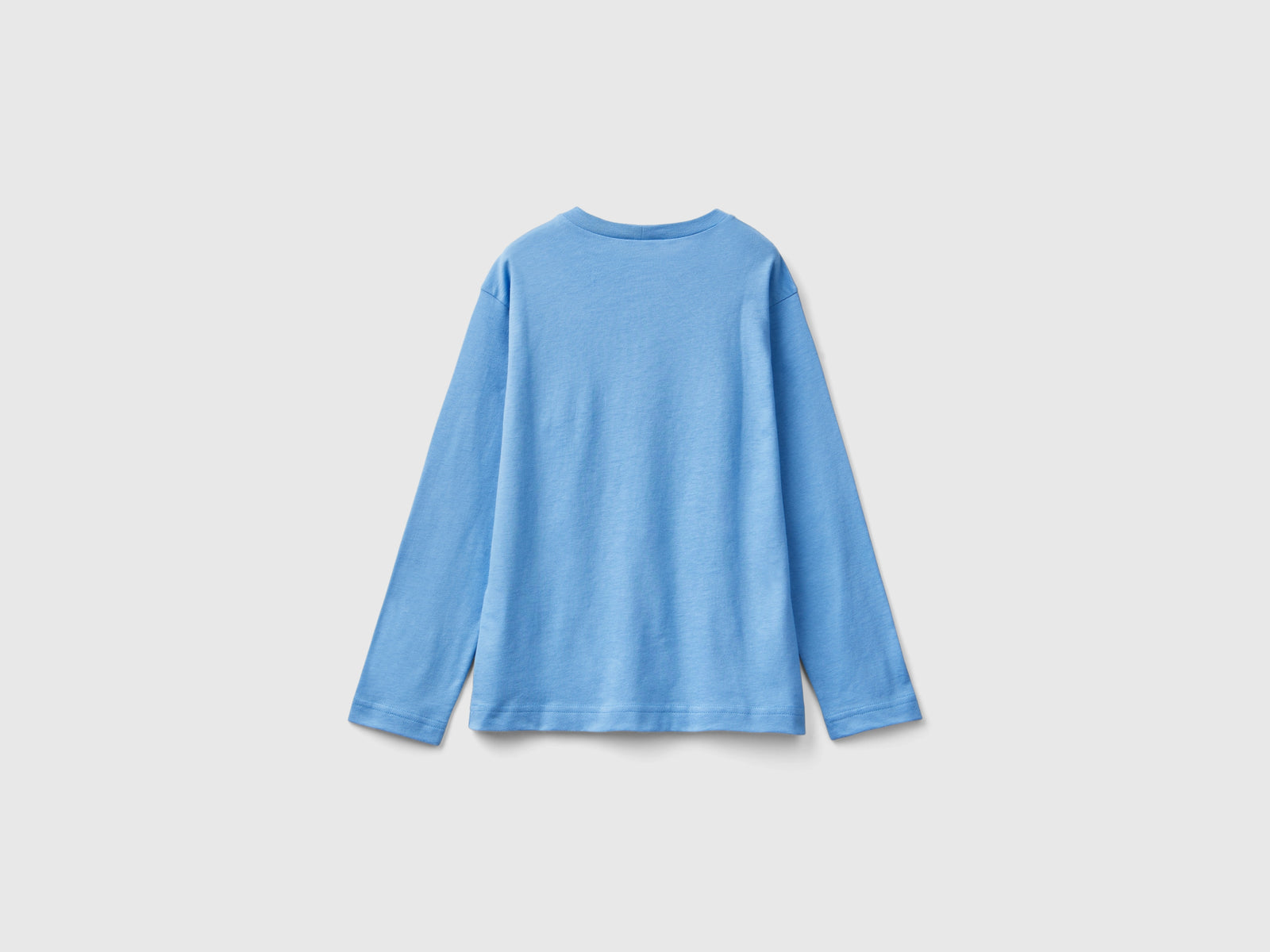 Maglietta manica lunga con stampa da bambino azzurro 2 | Benetton Outlet