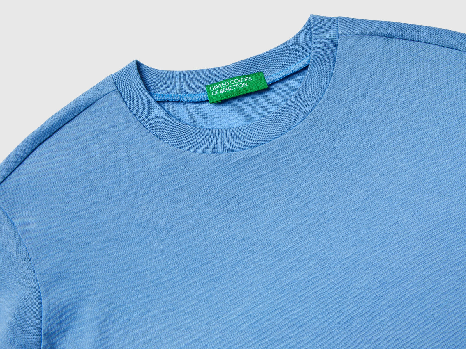 Maglietta manica lunga con stampa da bambino azzurro 3 | Benetton Outlet