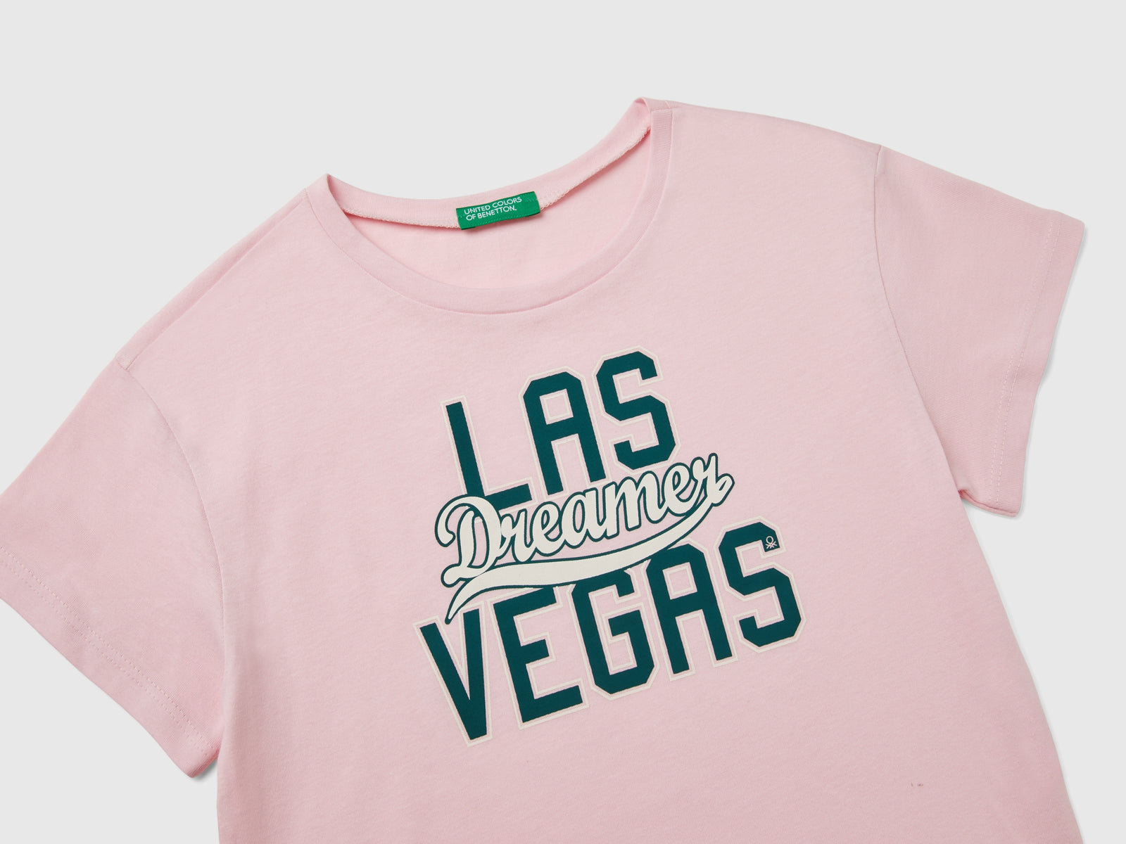 Maglietta stile college da bambina rosa 3 | Benetton Outlet