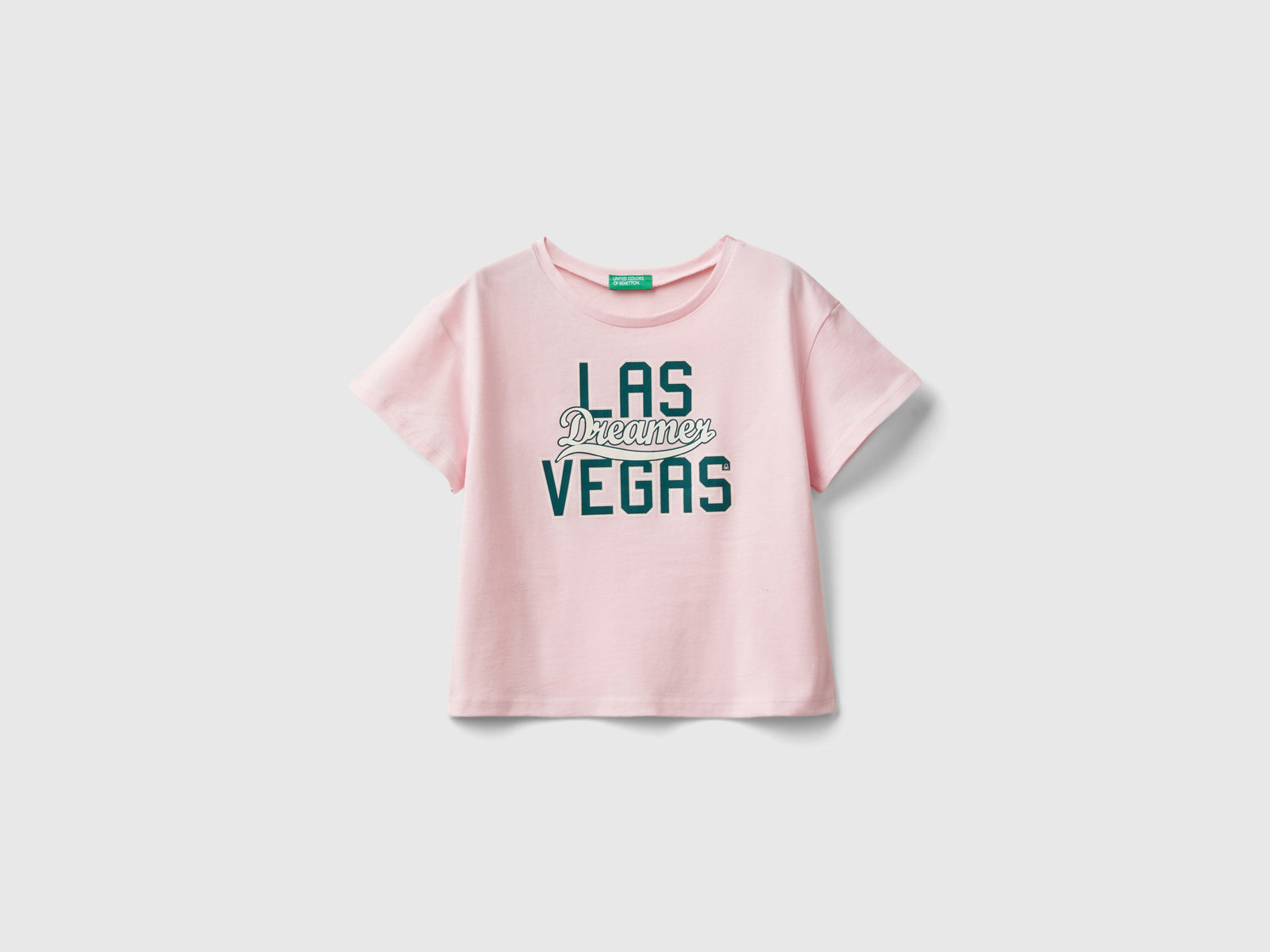 Maglietta stile college da bambina rosa | Benetton Outlet