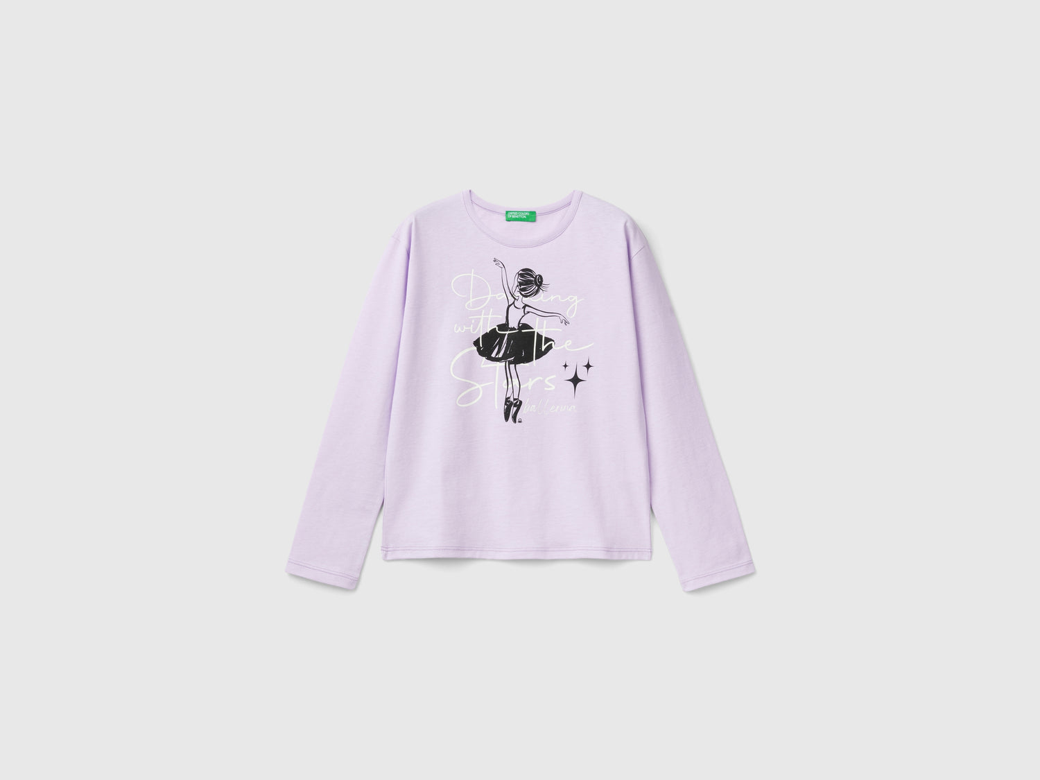 Maglietta con stampa slogan da bambina lilla | Benetton Outlet
