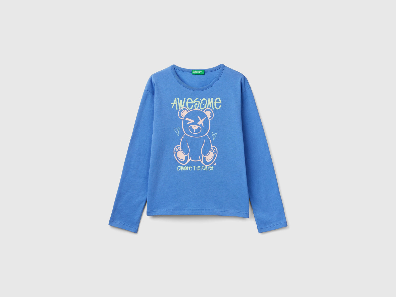 Maglietta con stampa slogan da bambina pervinca | Benetton Outlet