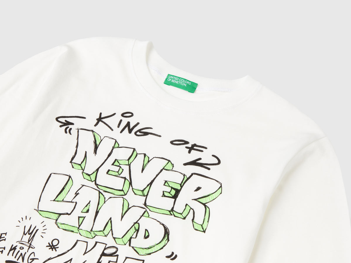 T-shirt con stampa in cotone