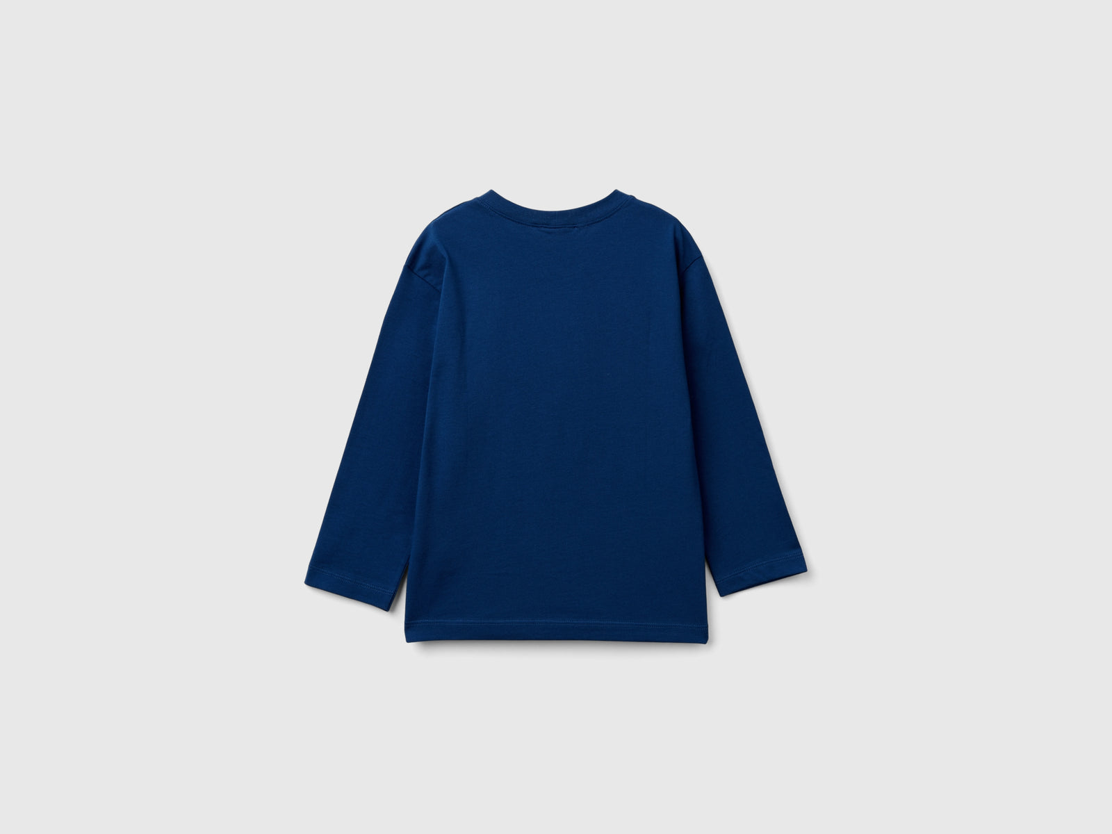 T-shirt con stampa in cotone da bimbo blu 2 | Benetton Outlet