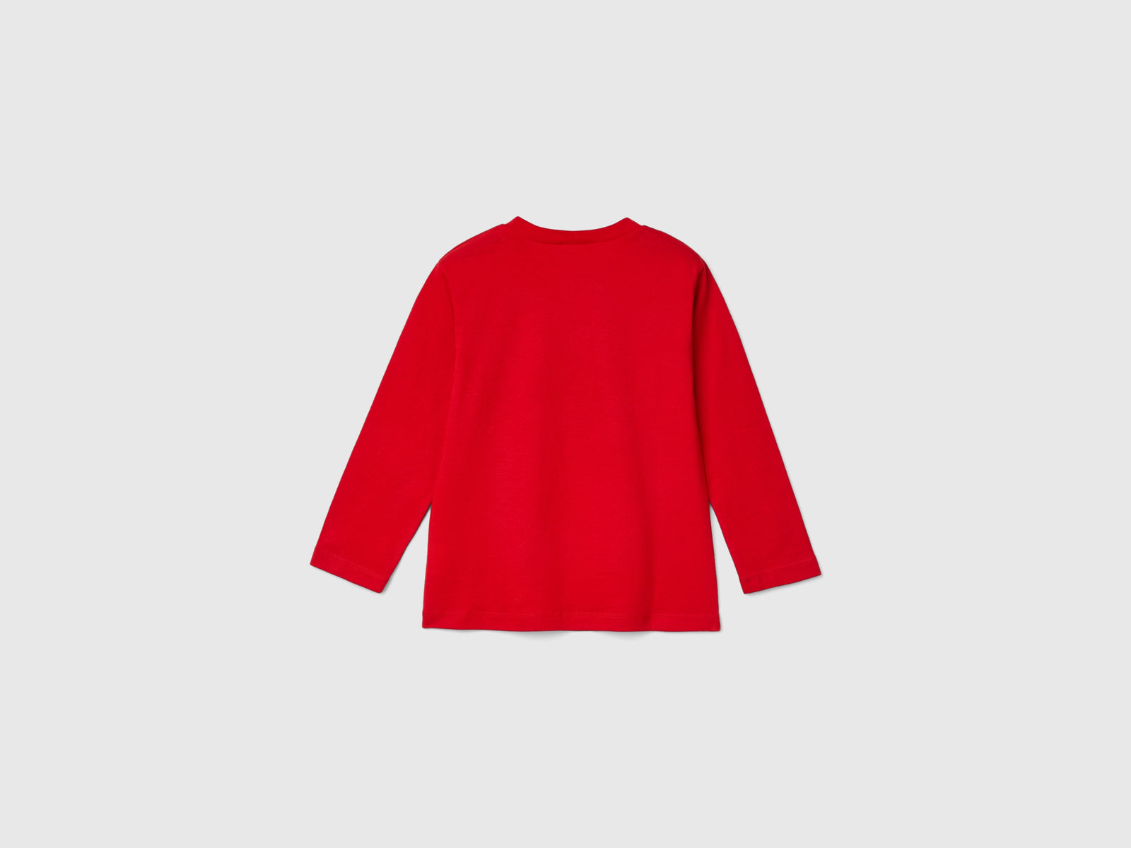 Maglietta regular fit con stampa da bimbo rosso 2 | Benetton Outlet