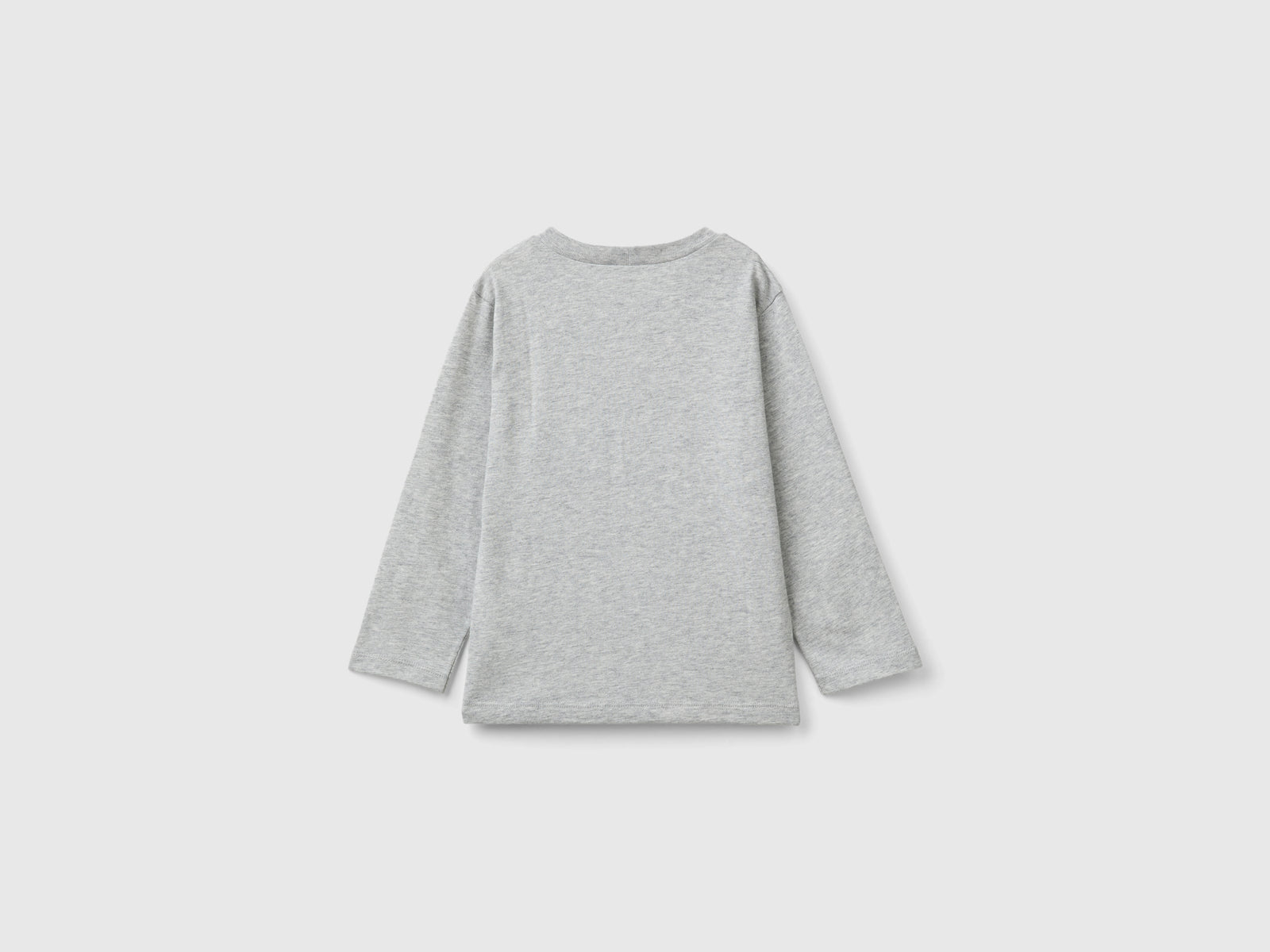 Maglietta regular fit con stampa da bimbo grigio chiaro 2 | Benetton Outlet