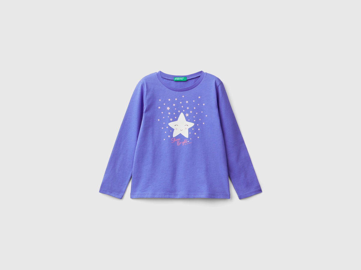 Maglietta regular fit con stampa