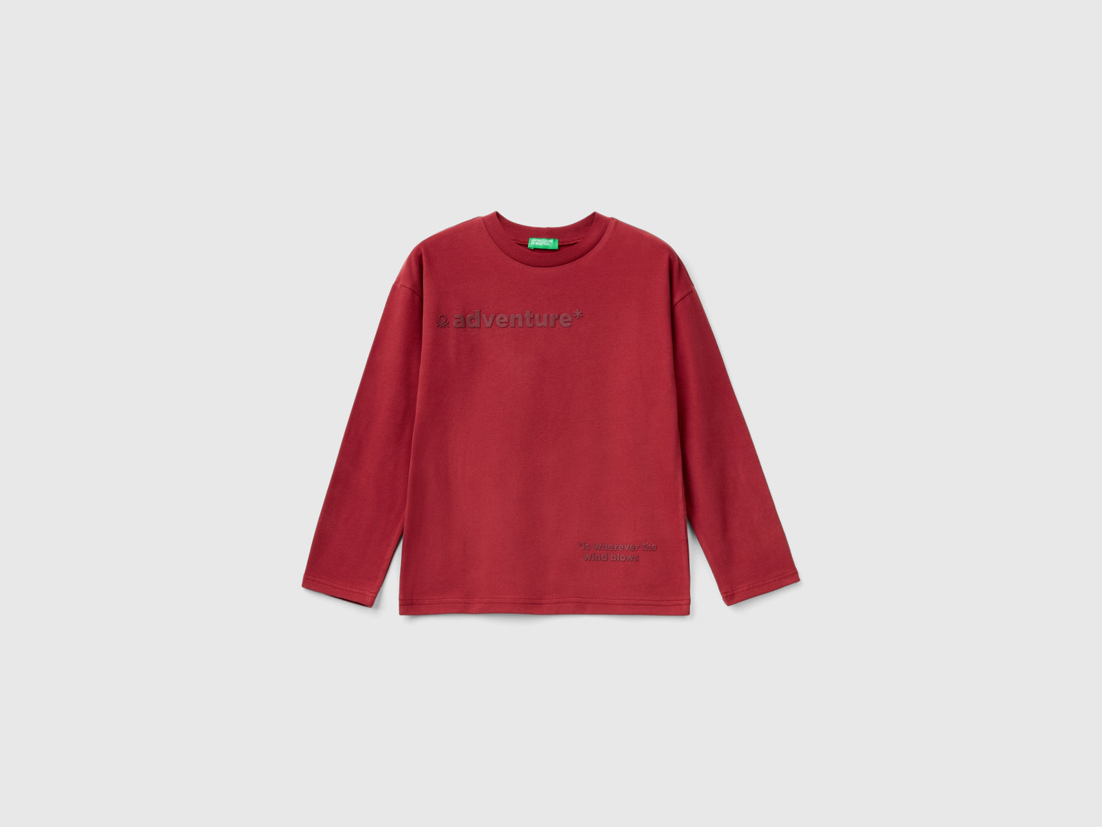 Maglietta con stampa spessorata da bambino bordeaux | Benetton Outlet