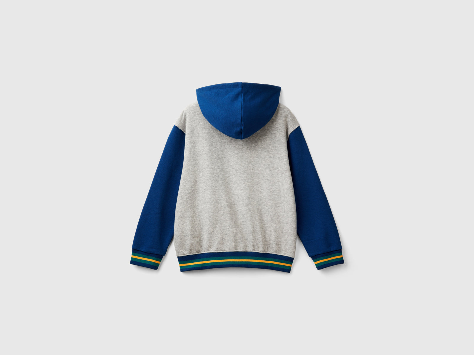 Bomber in felpa di misto cotone e viscosa da bambino grigio chiaro 2 | Benetton Outlet