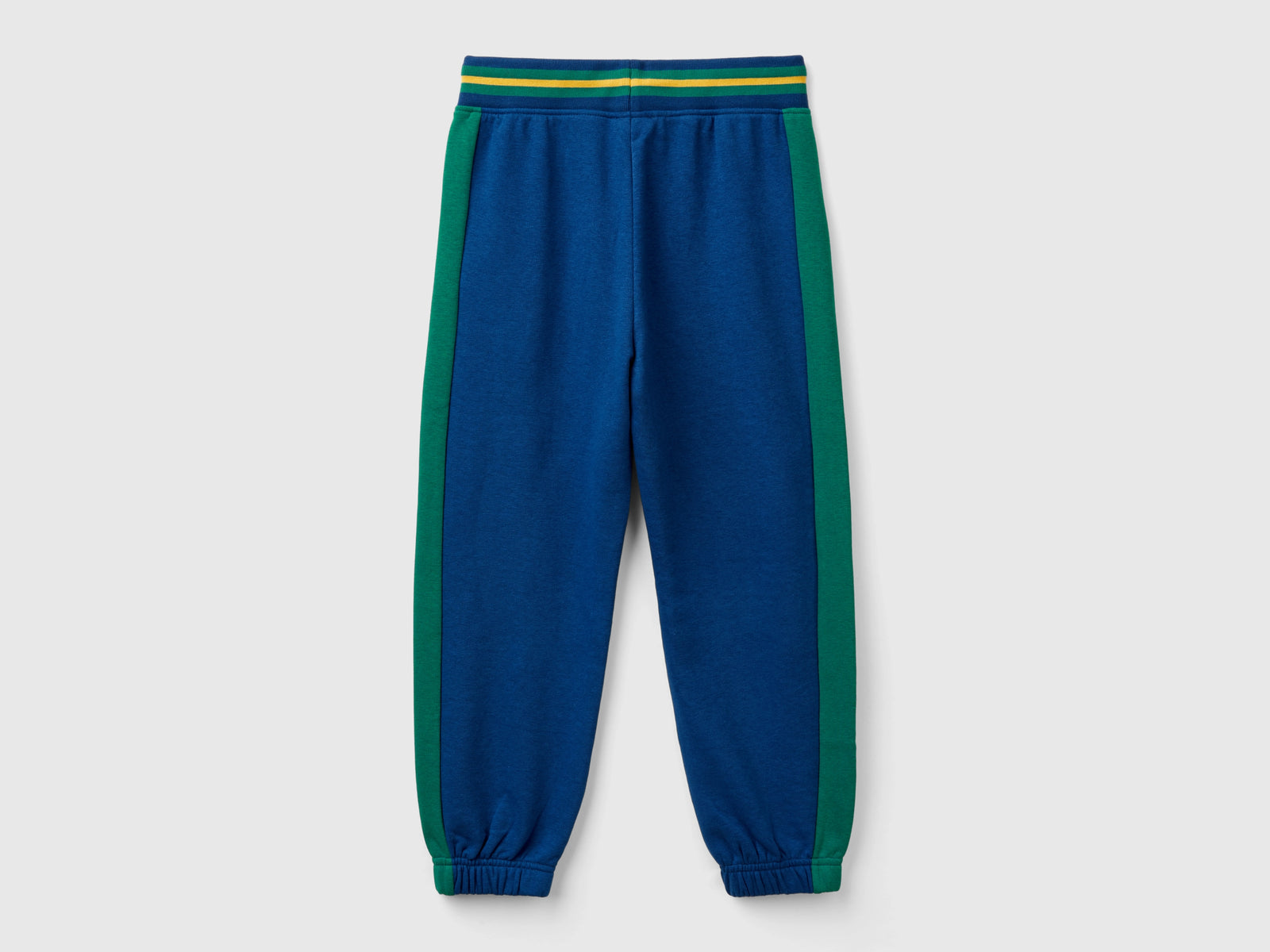 Pantaloni in felpa con bande da bambino blu 2 | Benetton Outlet