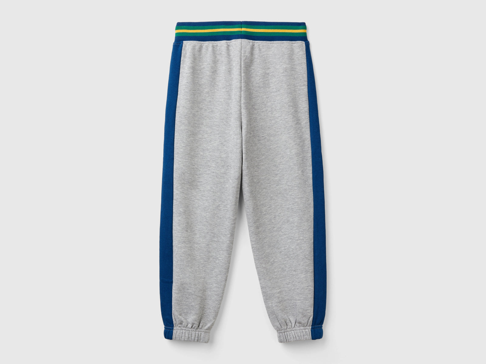 Pantaloni in felpa con bande da bambino grigio chiaro 2 | Benetton Outlet