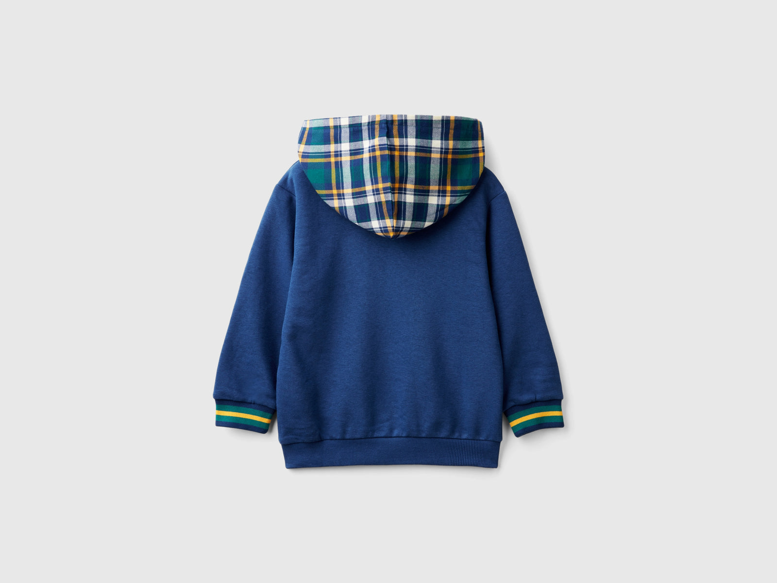 Felpa con cappuccio tartan da bimbo blu 2 | Benetton Outlet