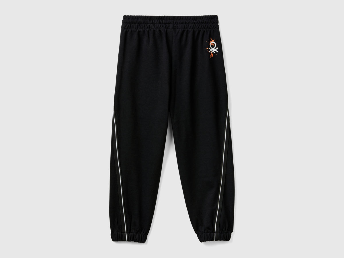 Stretch cotton blend trousers