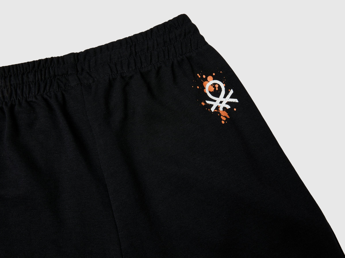 Stretch cotton blend trousers