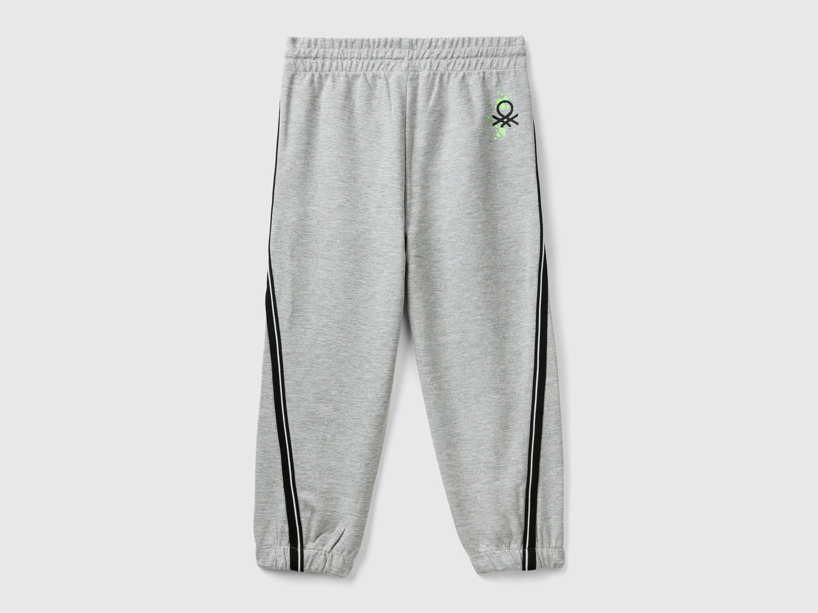 Pantaloni in misto cotone stretch da bambino grigio chiaro 2 | Benetton Outlet