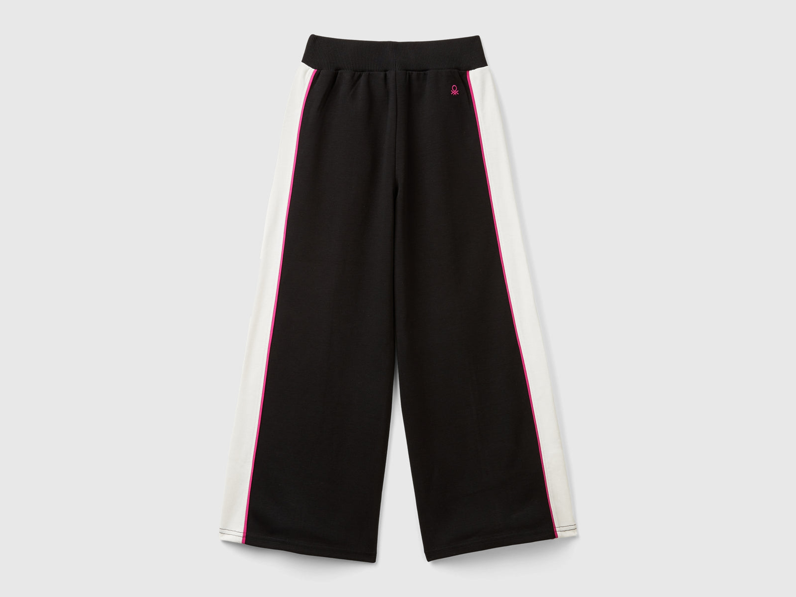 Pantalones deportivos de corte ancho da bambina nero 2 | Benetton Outlet