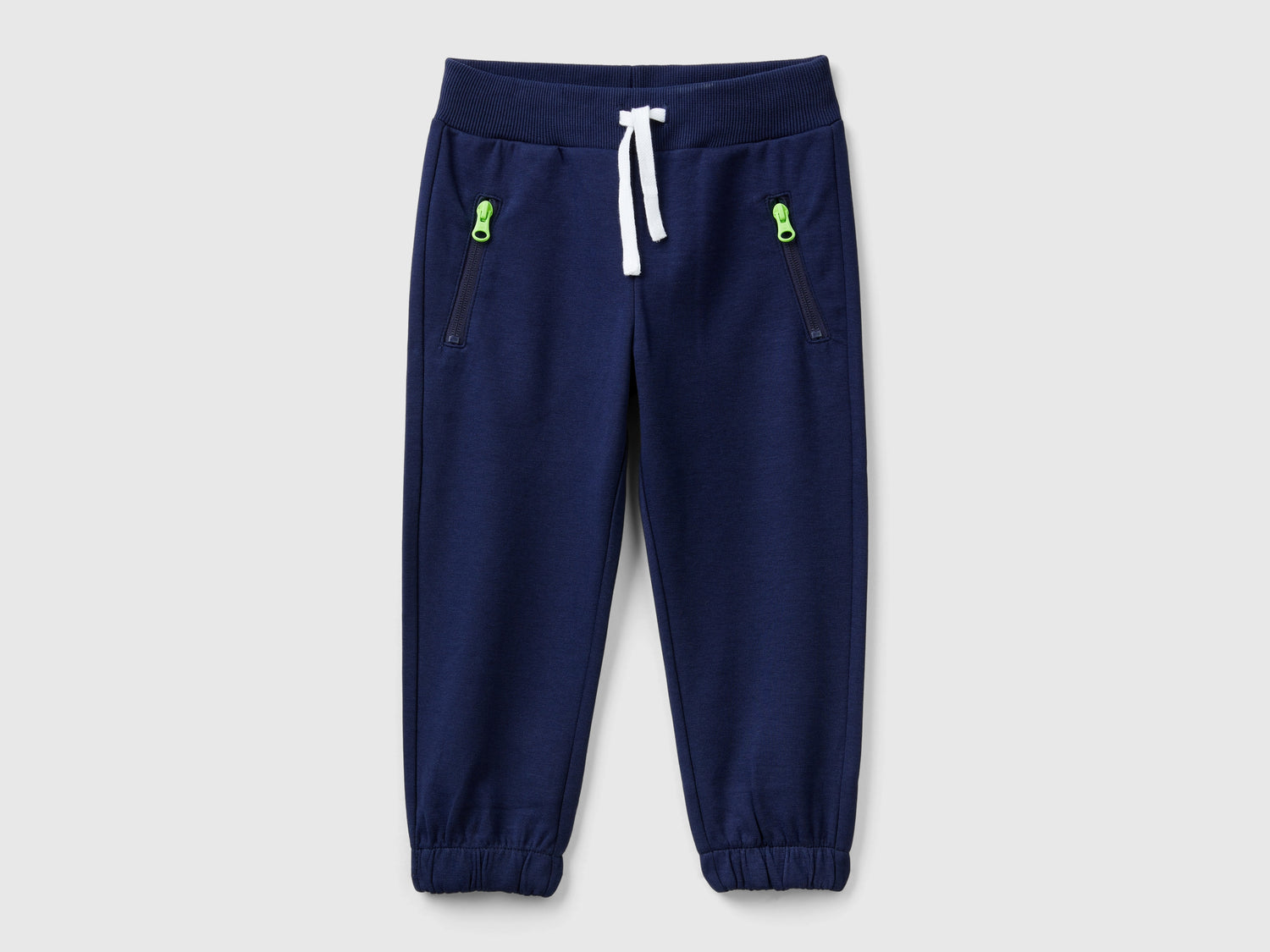 Pantaloni con stampa e coulisse da bimbo blu scuro | Benetton Outlet