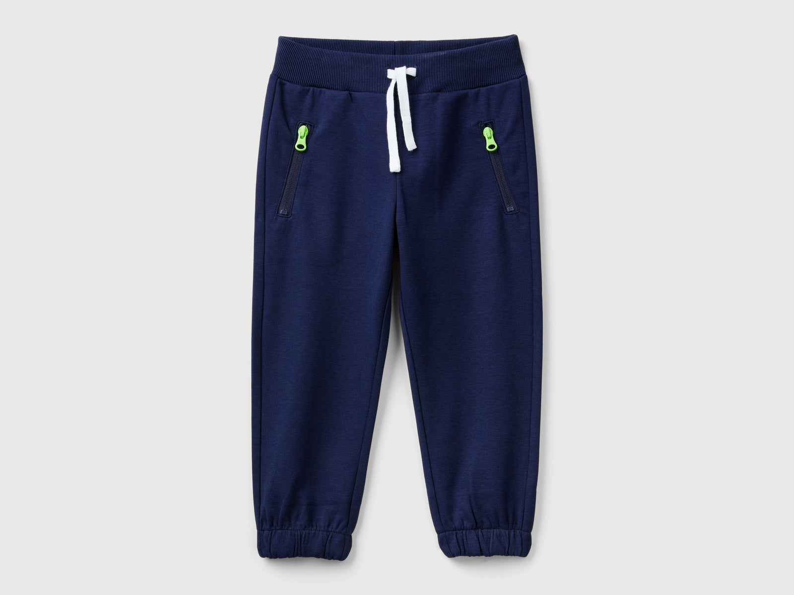 Pantaloni con stampa e coulisse da bimbo blu scuro | Benetton Outlet
