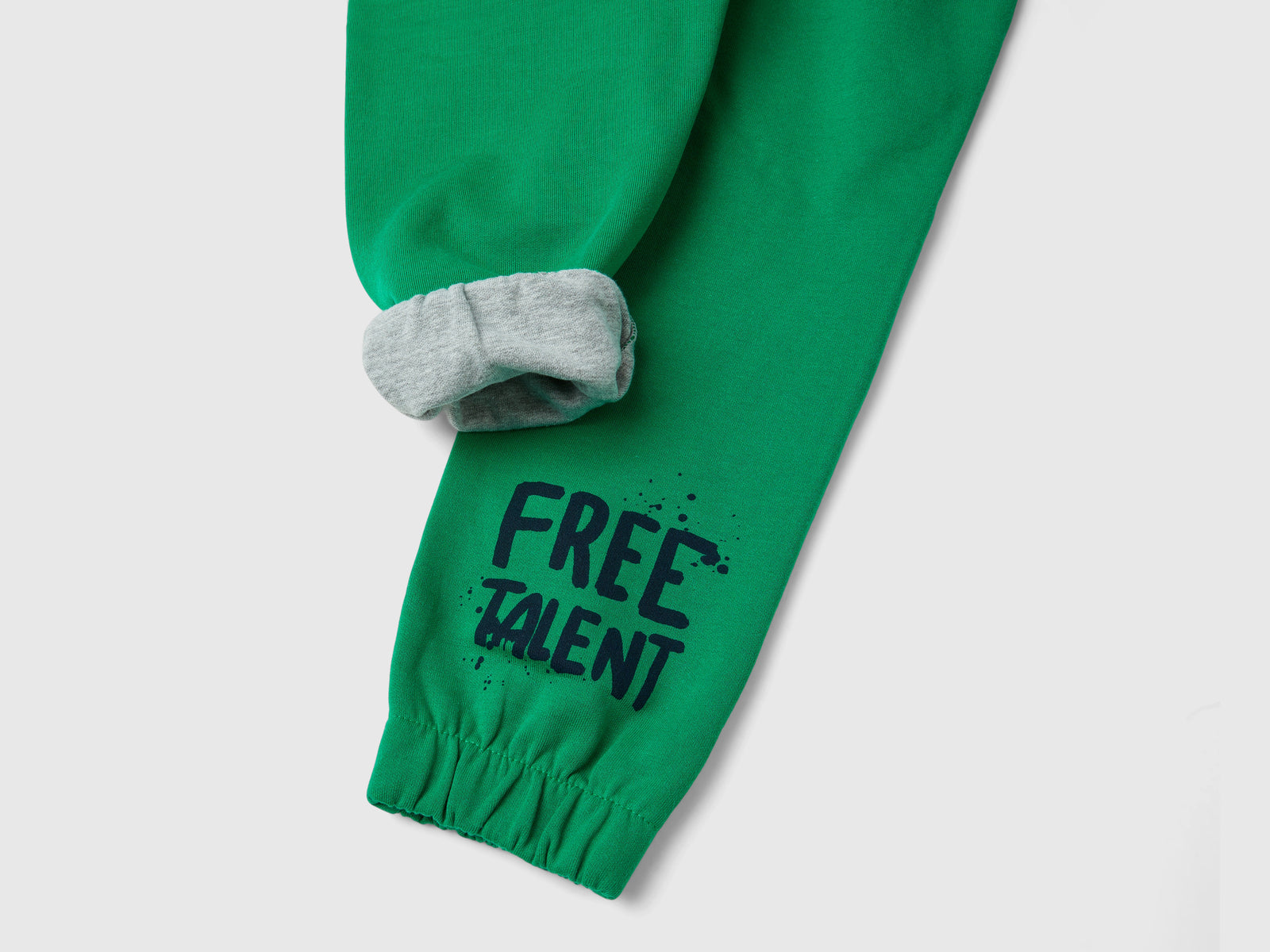 Pantaloni con stampa e coulisse da bimbo verde 3 | Benetton Outlet