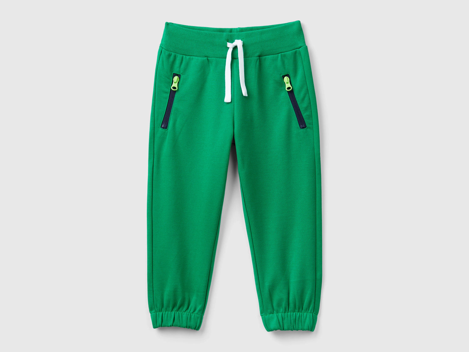 Pantaloni con stampa e coulisse da bimbo verde | Benetton Outlet