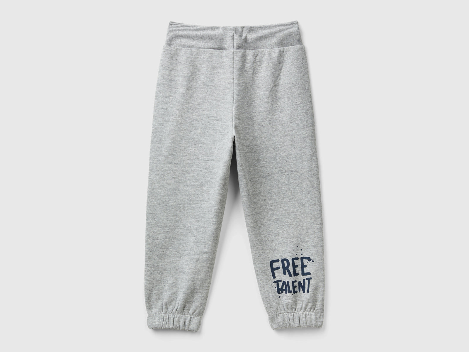 Pantaloni con stampa e coulisse da bimbo grigio 2 | Benetton Outlet
