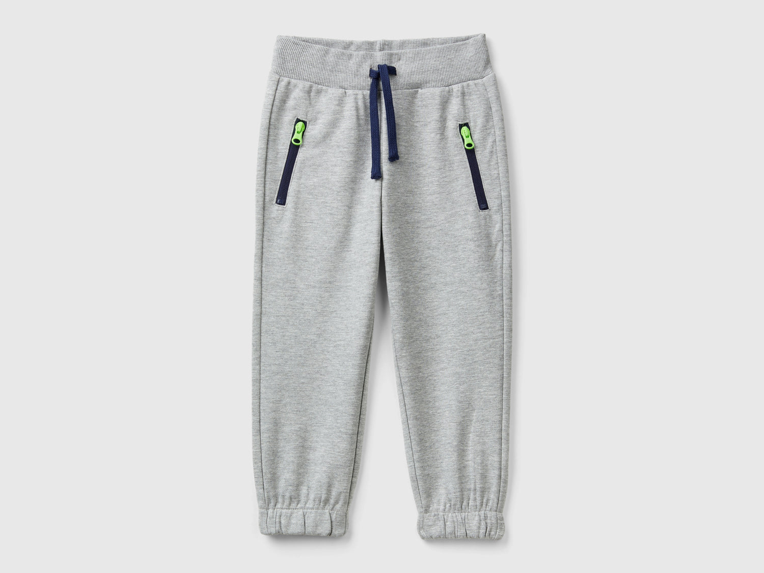 Pantaloni con stampa e coulisse da bimbo grigio | Benetton Outlet