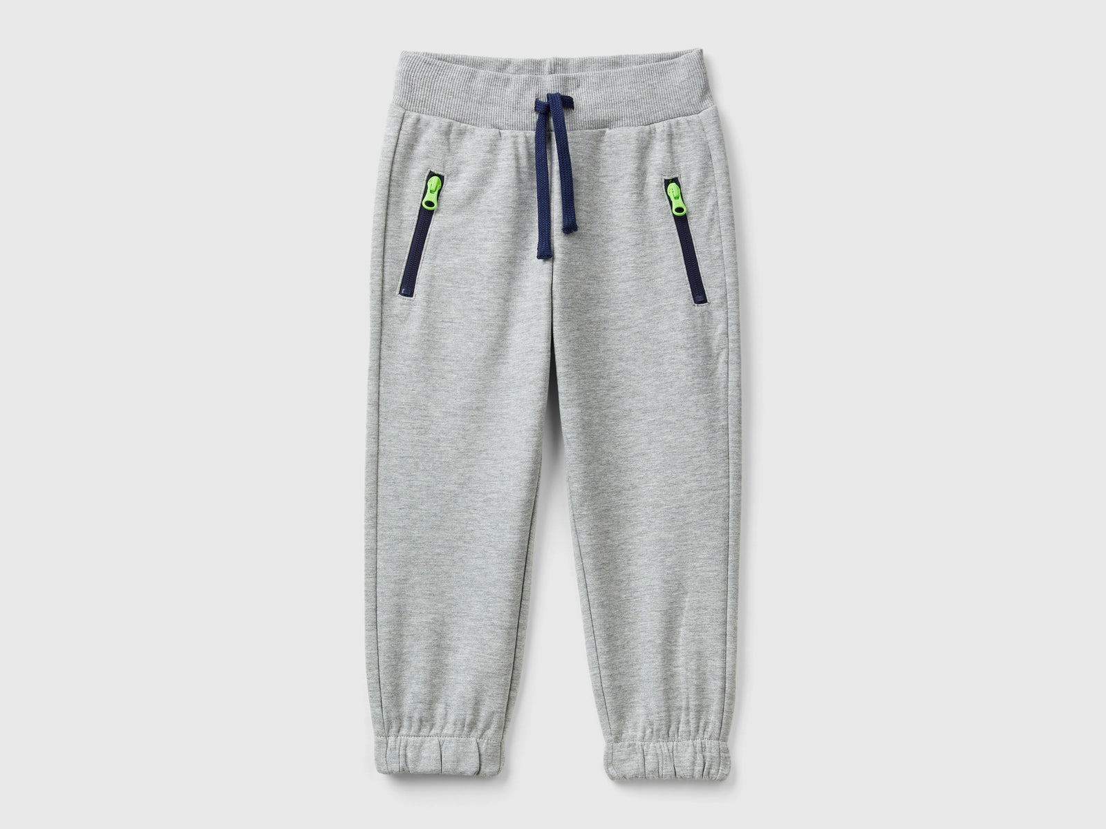 Pantaloni con stampa e coulisse da bimbo grigio | Benetton Outlet