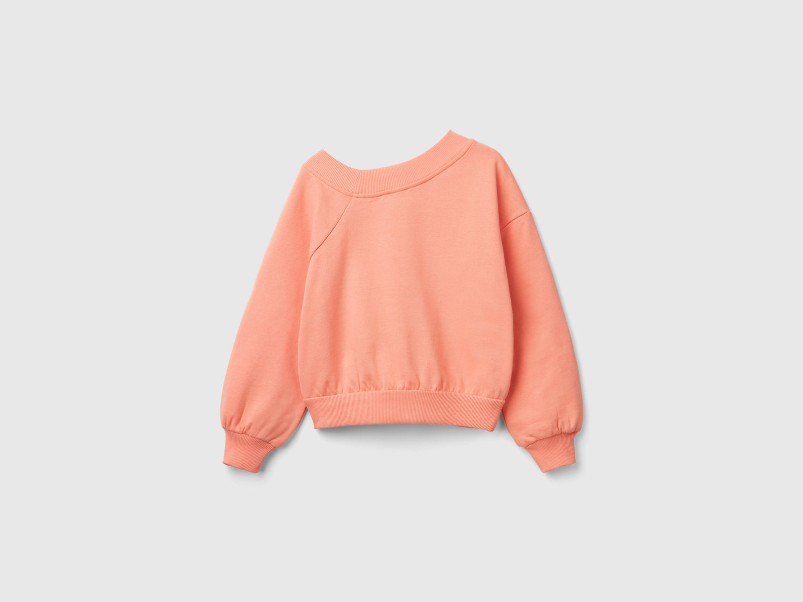 Felpa con scollo asimmetrico da bambina pesca 2 | Benetton Outlet