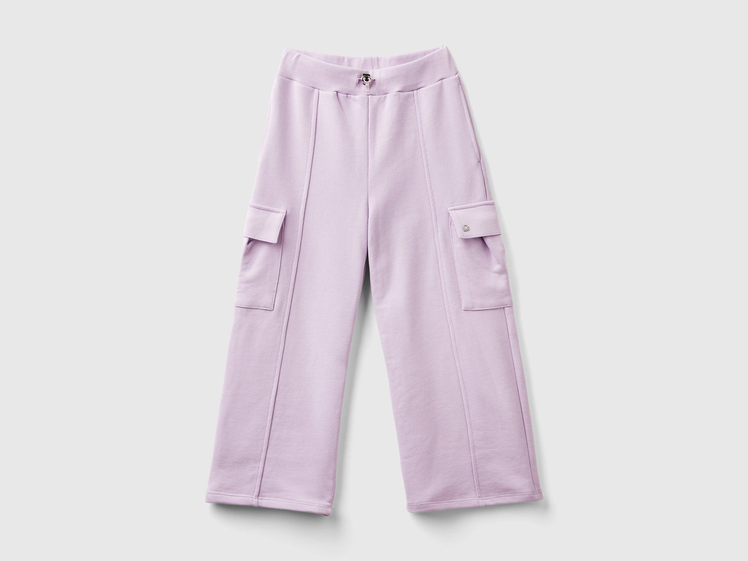 Wide-fit cargo pants da bambina lilla | Benetton Outlet