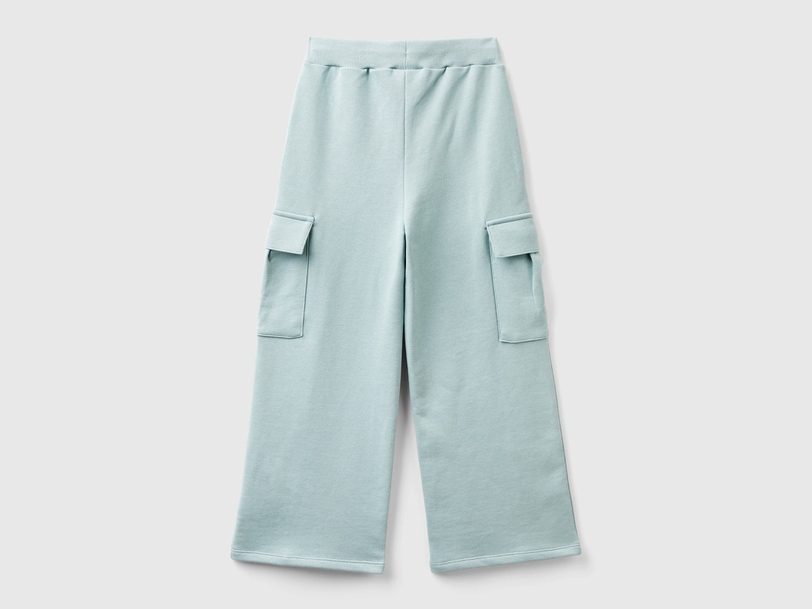 Wide-fit cargo pants da bambina grigio perla 2 | Benetton Outlet