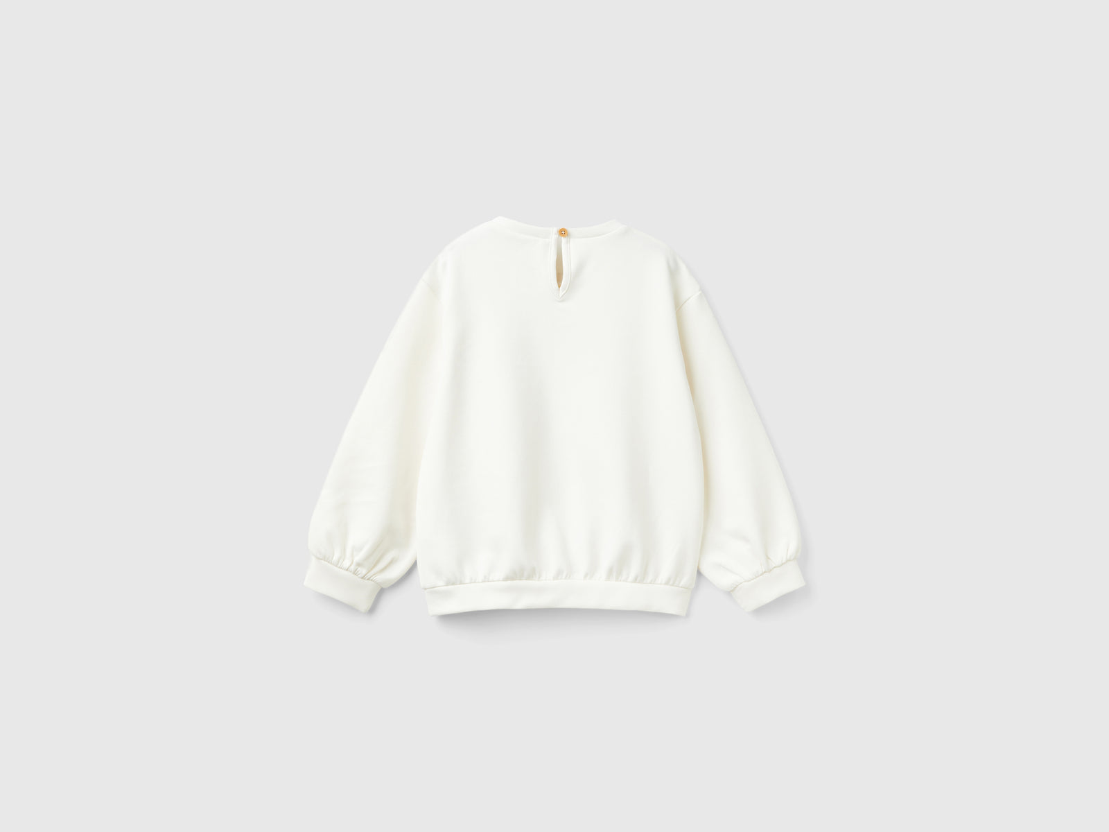 Felpa con stampa gattini da bimba bianco panna 2 | Benetton Outlet