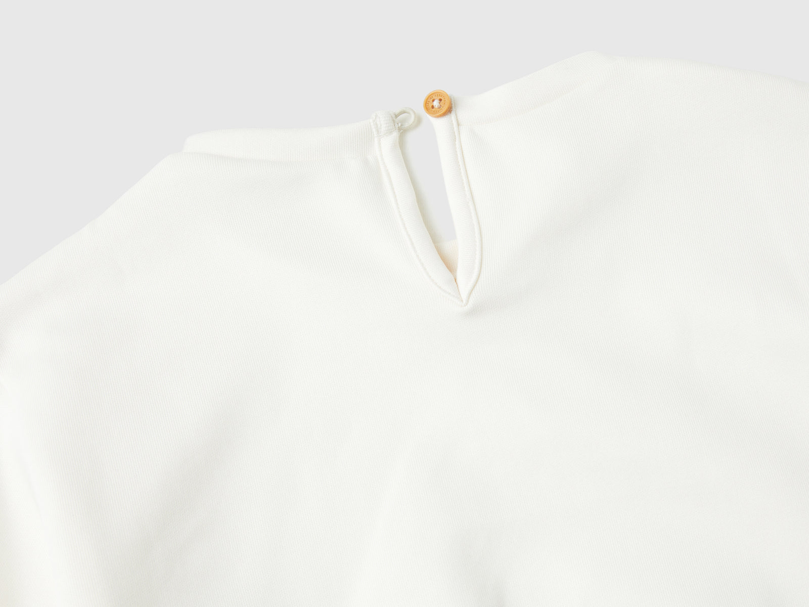 Felpa con stampa gattini da bimba bianco panna 3 | Benetton Outlet