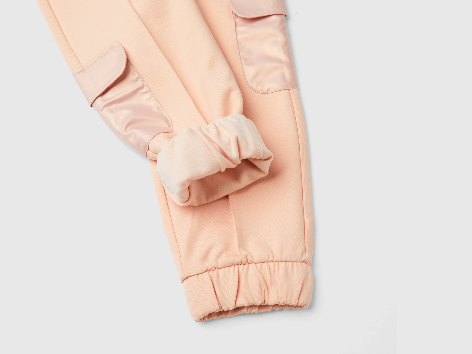 Pantalones cargo de algodón elástico da bimba rosa tenue 3 | Benetton Outlet
