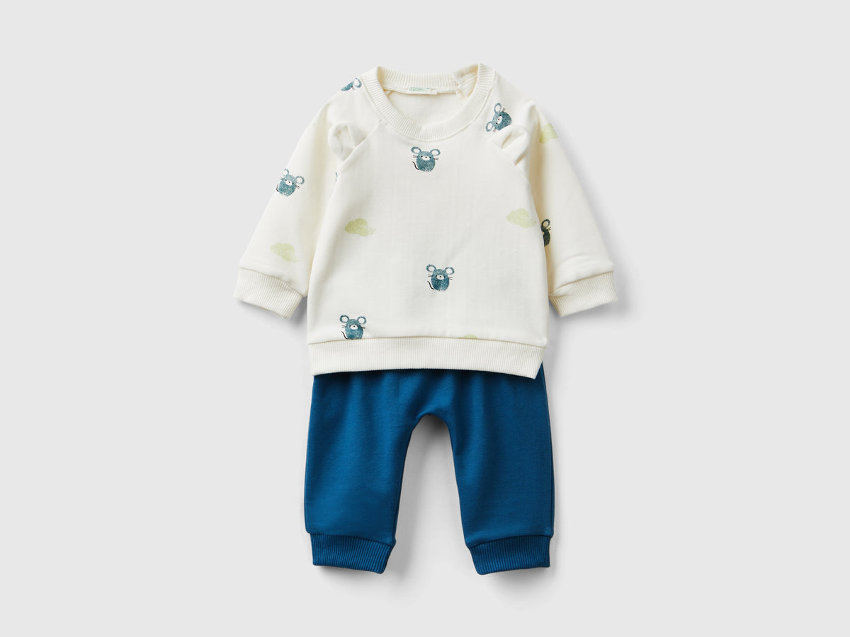 United Colors Of Benetton Combinaison Court Garçon - Boxer Lycra Imprimé Allover