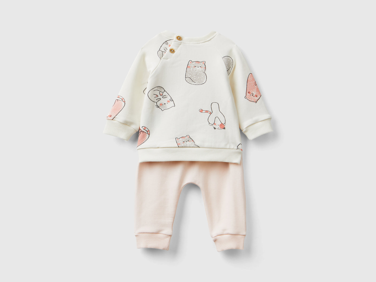 Completo in felpa stretch da neonato multi-color 2 | Benetton Outlet