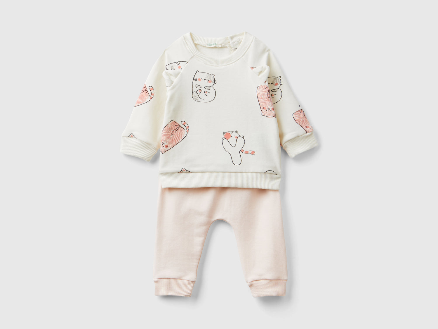 Completo in felpa stretch da neonato multi-color | Benetton Outlet