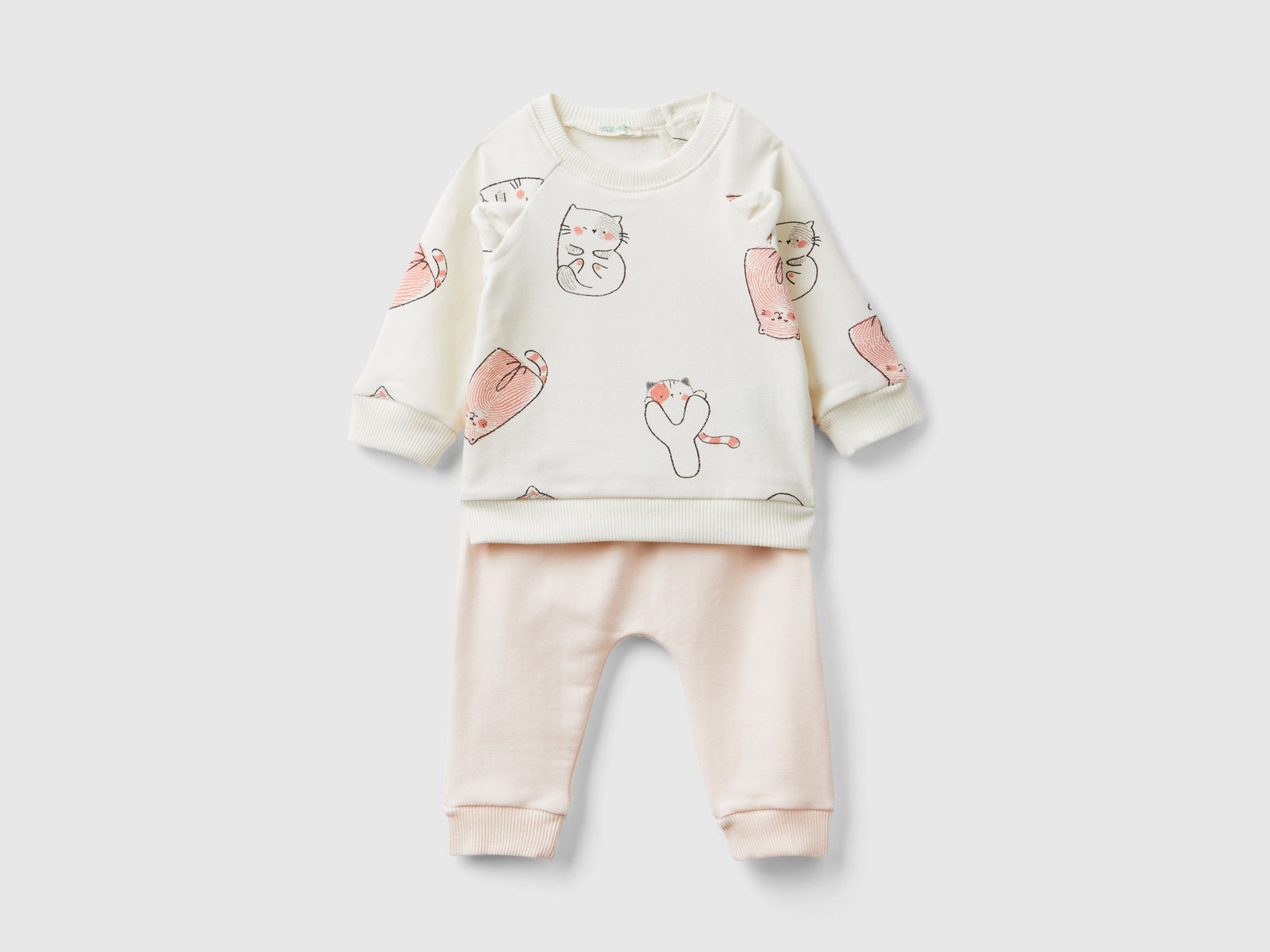 Completo in felpa stretch da neonato multi-color | Benetton Outlet