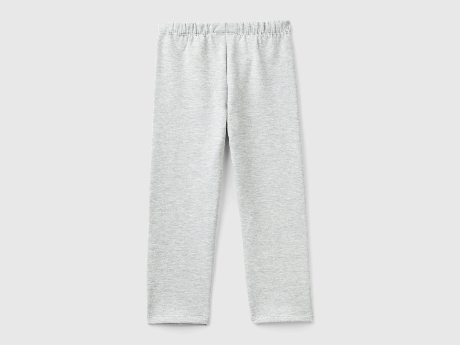Leggings in felpa calda da bimba grigio chiaro 2 | Benetton Outlet