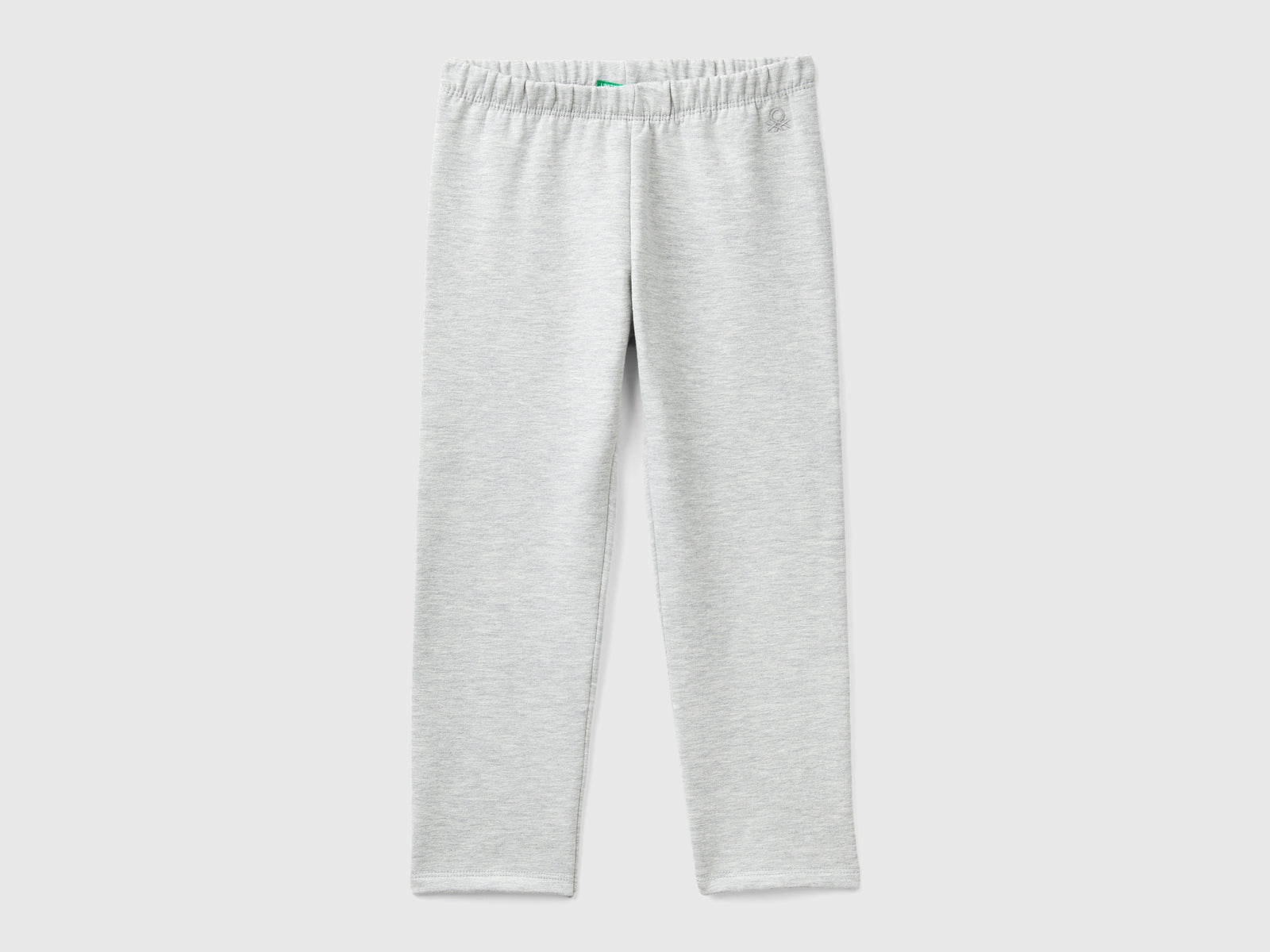 Leggings in felpa calda da bimba grigio chiaro | Benetton Outlet