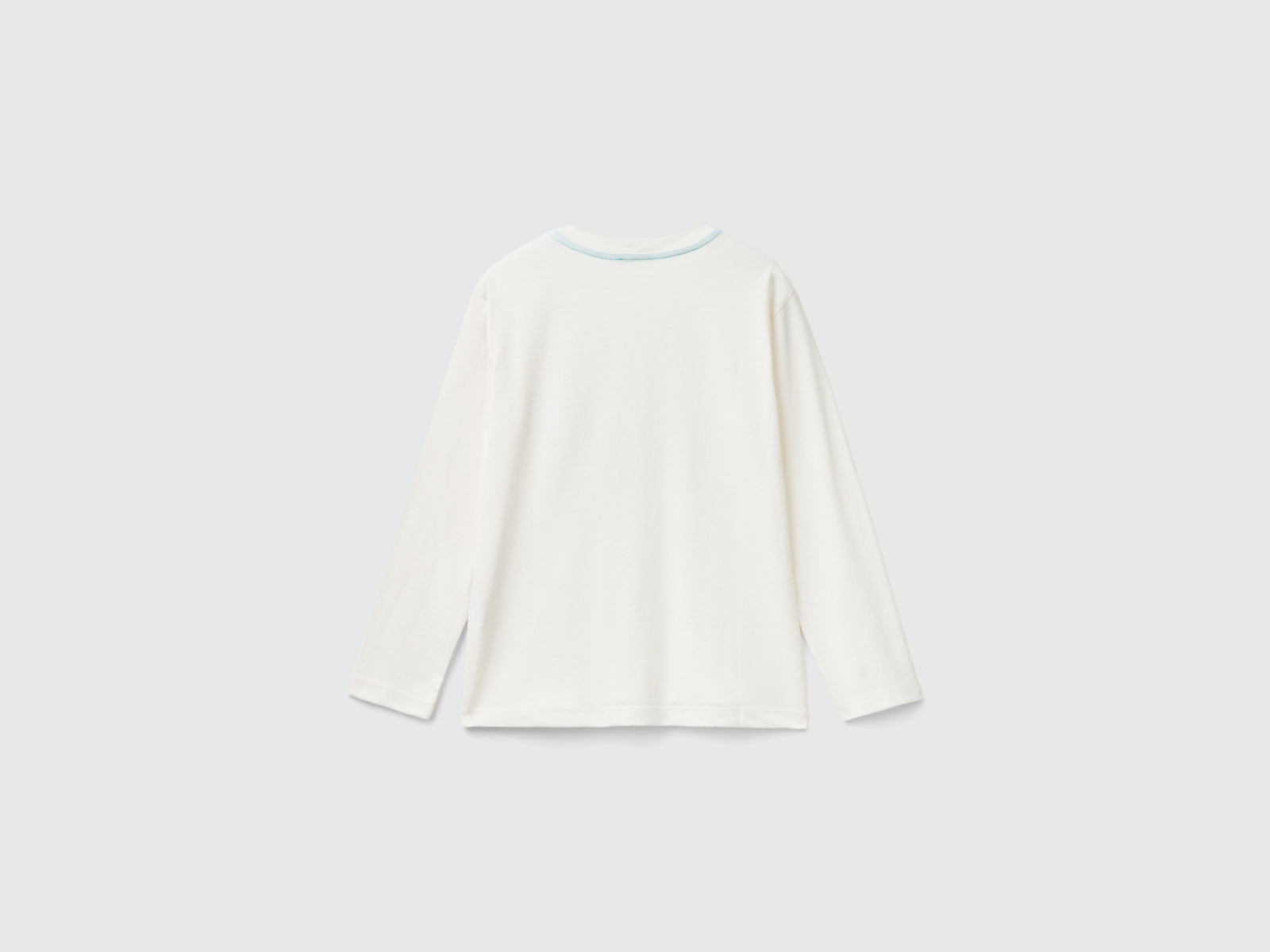 Maglietta gamer in misto cotone da bambino bianco panna 2 | Benetton Outlet