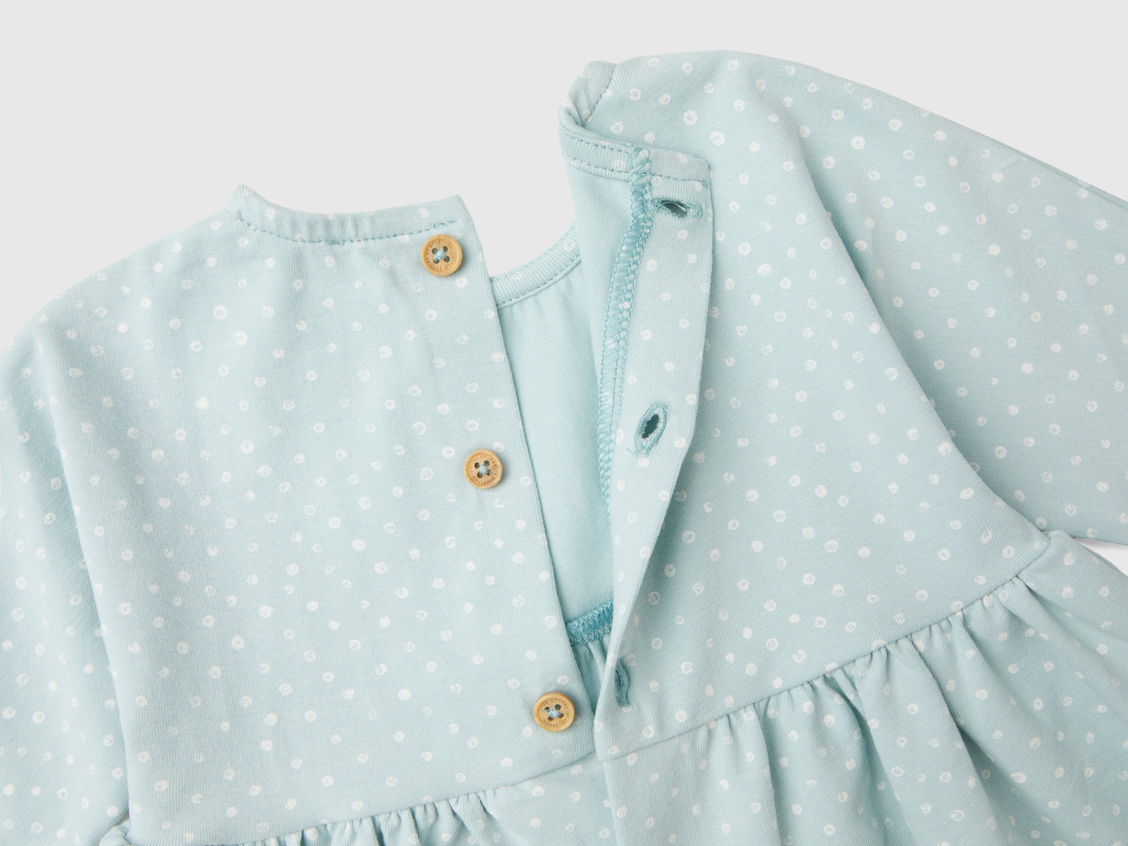 Vestito fantasia con fiocchetto da neonato verde acqua 3 | Benetton Outlet