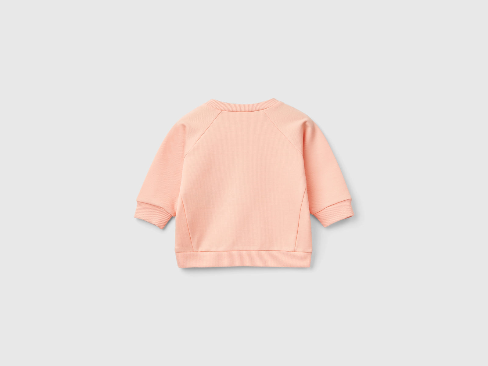 Felpa con ricamo animaletto da neonato pesca 2 | Benetton Outlet