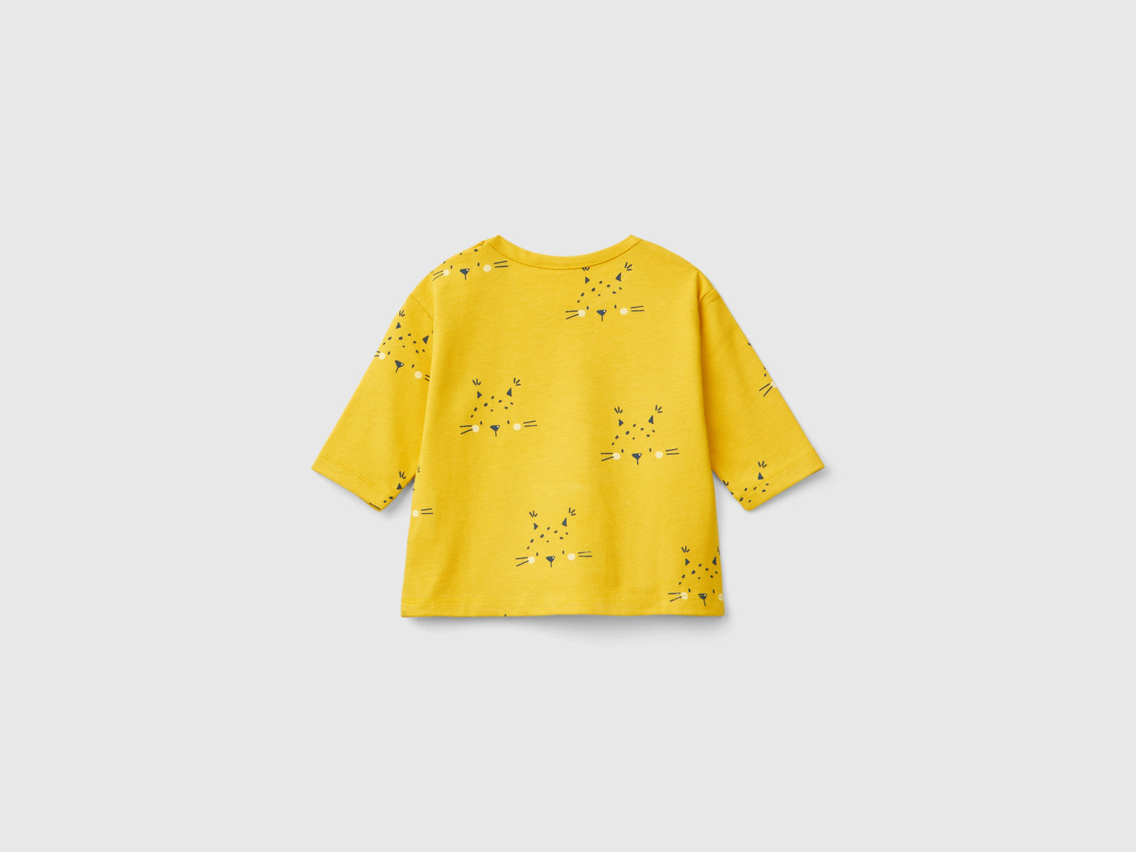 T-shirt fantasia in caldo cotone bio da neonato giallo 2 | Benetton Outlet