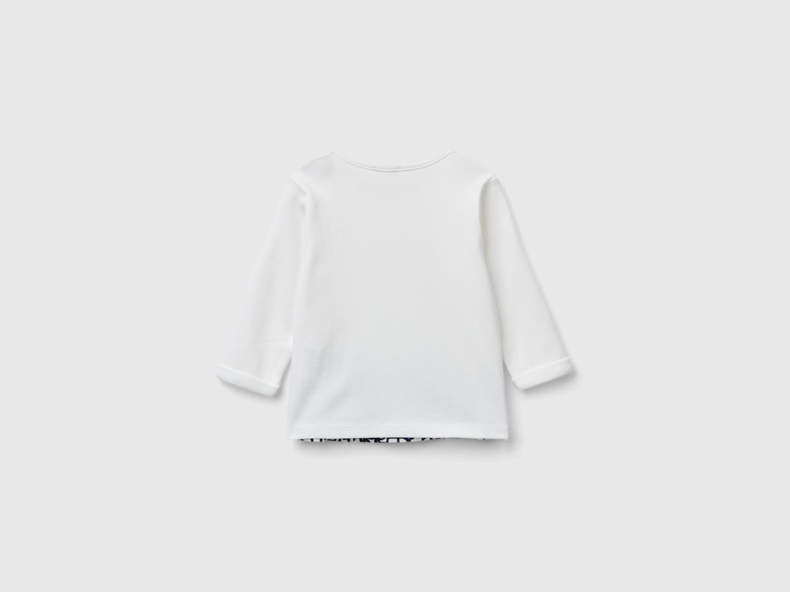 Camiseta de algodón con estampado da neonato bianco panna 2 | Benetton Outlet