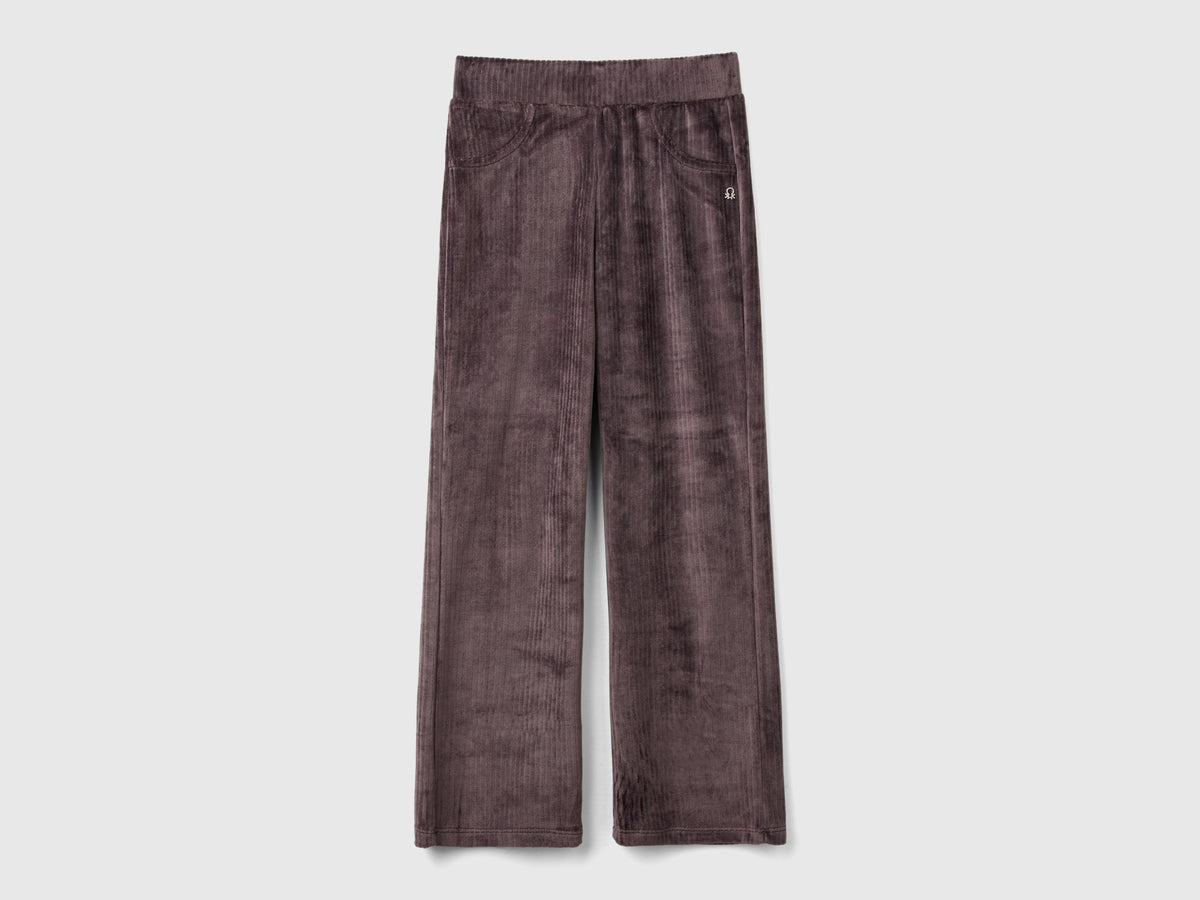 Pantaloni in ciniglia con gamba dritta