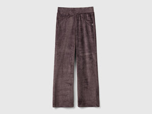Pantaloni in ciniglia con gamba dritta