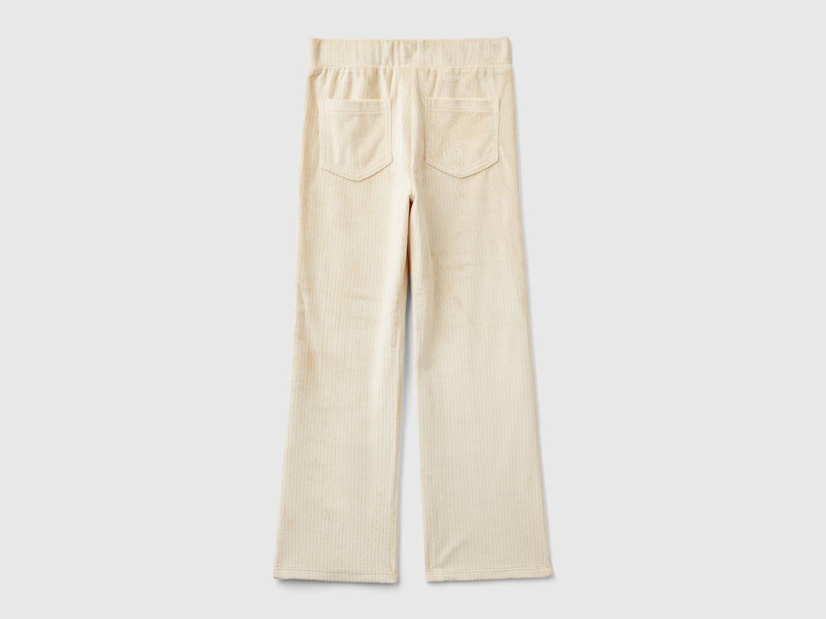 Pantaloni in ciniglia con gamba dritta