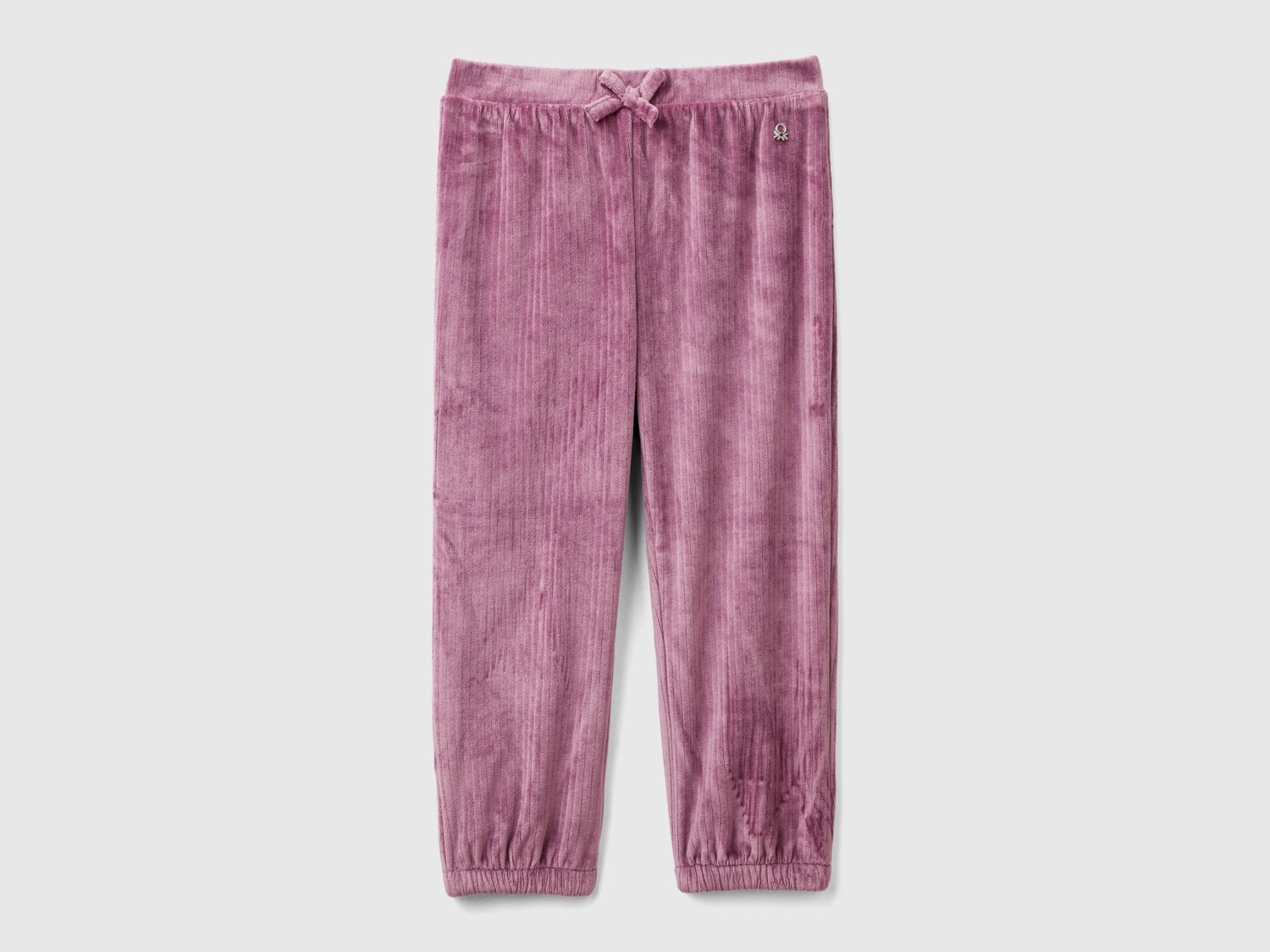 Pantalones de chenilla da bimba malva scuro | Benetton Outlet