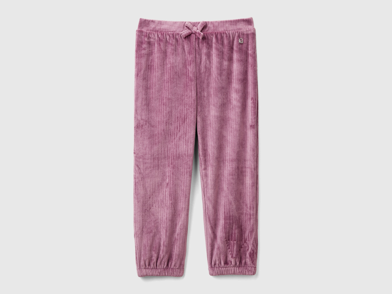 Pantaloni in ciniglia da bimba malva scuro | Benetton Outlet